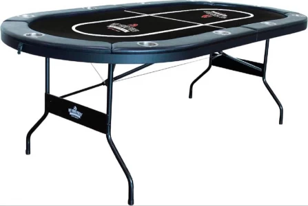 שולחן פוקר אליפטי מתקפל 213 ס"מ HOT HAND POKER בצבע שחור סופרליג, מק"ט 815401