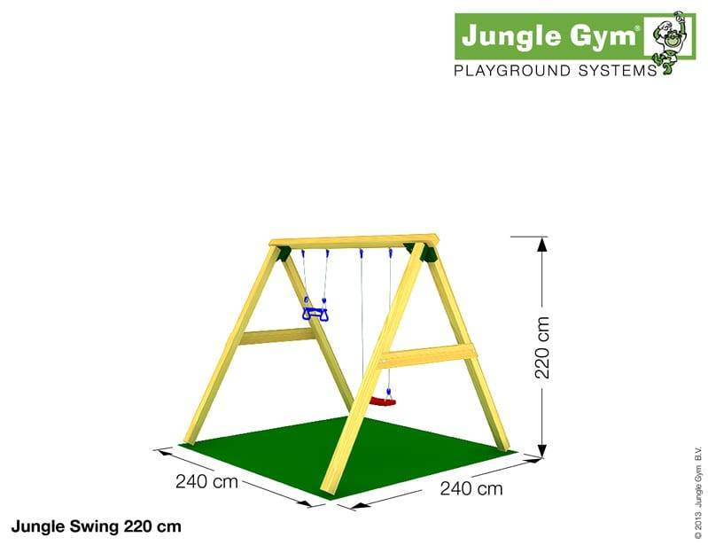 מתקן נדנדה מעץ לילדים Jungle Gym Swing_1